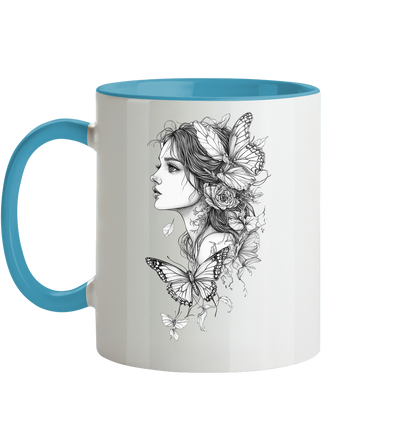 Schmetterlings Träume Trinkgefässe  - Tasse zweifarbig