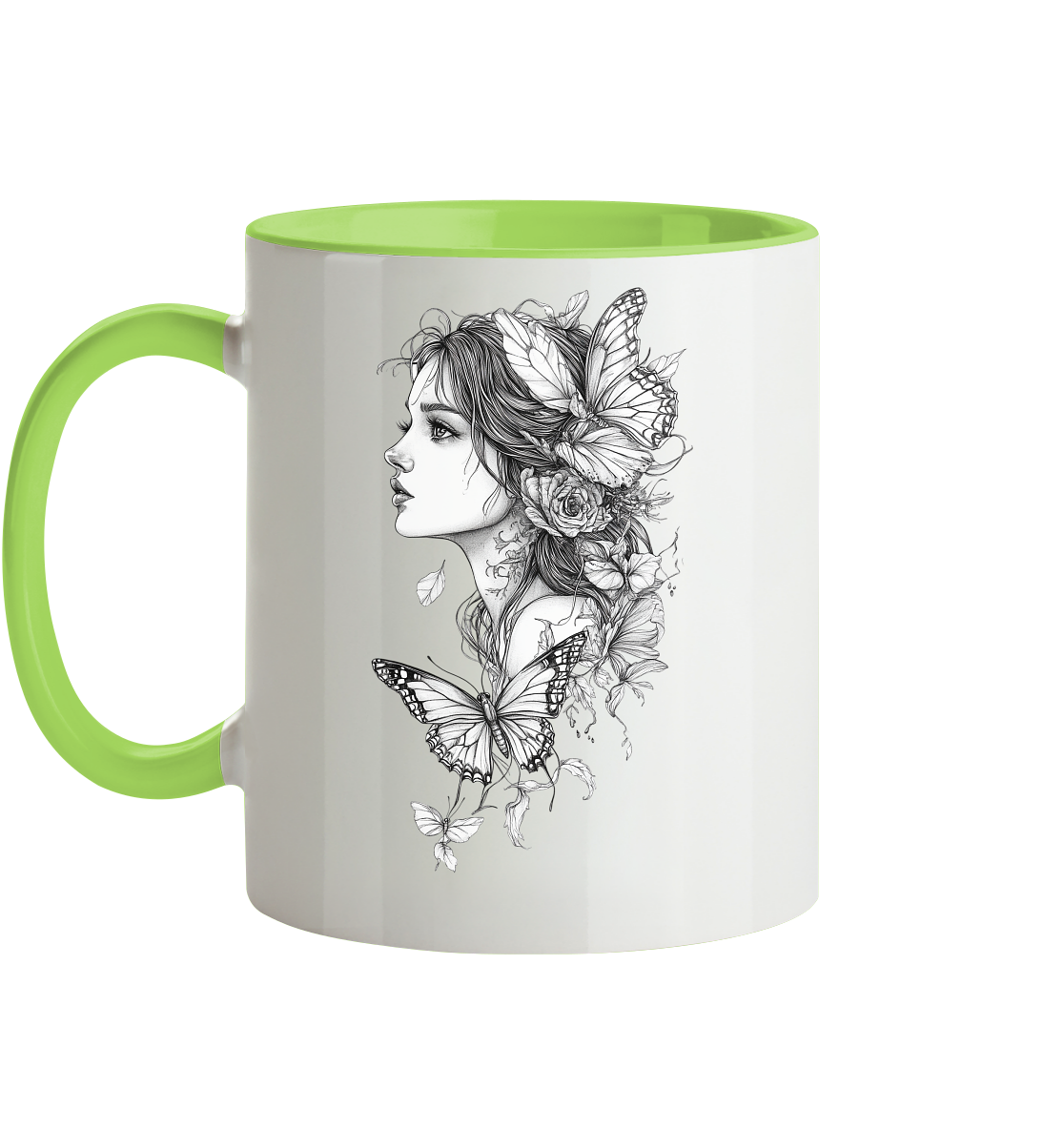 Schmetterlings Träume Trinkgefässe  - Tasse zweifarbig
