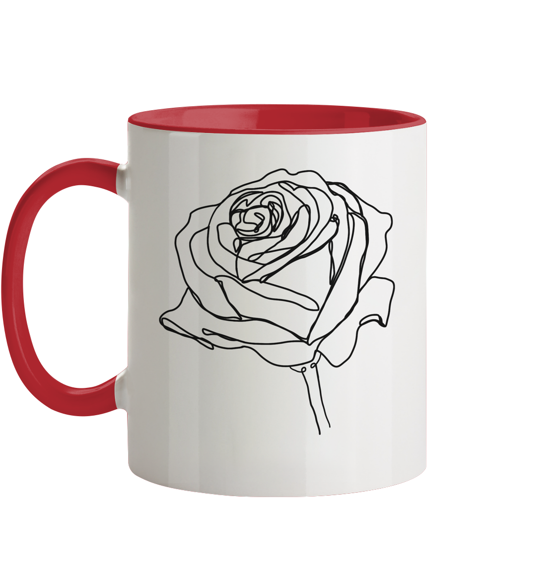 Zweifarbige Blumen Tasse - Tasse zweifarbig