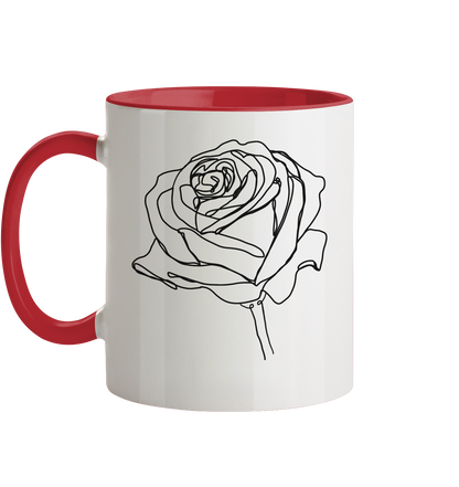 Zweifarbige Blumen Tasse - Tasse zweifarbig