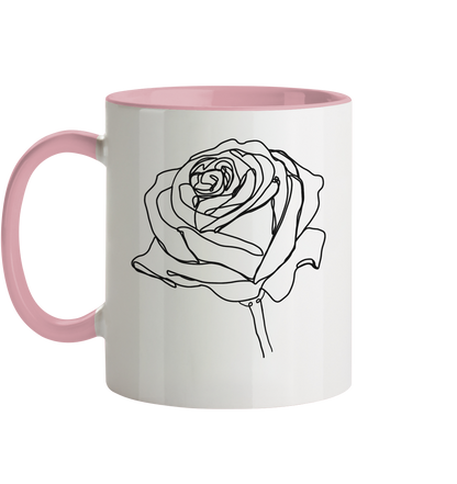 Zweifarbige Blumen Tasse - Tasse zweifarbig