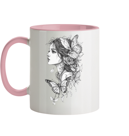 Schmetterlings Träume Trinkgefässe  - Tasse zweifarbig