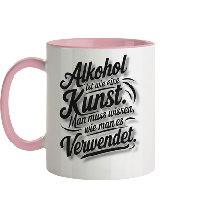 Alkohol ist wie Kunst Tasse - Tasse zweifarbig