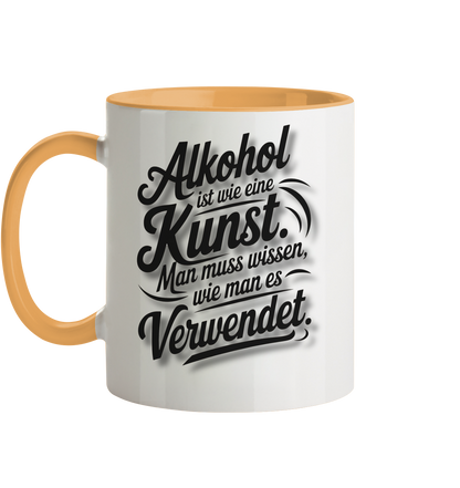 Alkohol ist wie Kunst Tasse - Tasse zweifarbig