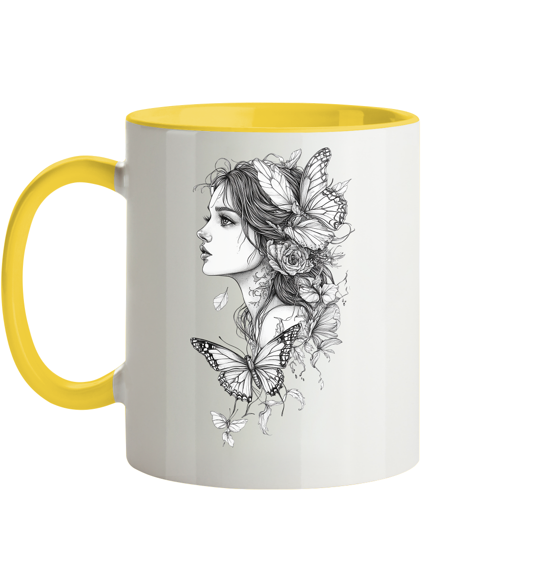 Schmetterlings Träume Trinkgefässe  - Tasse zweifarbig