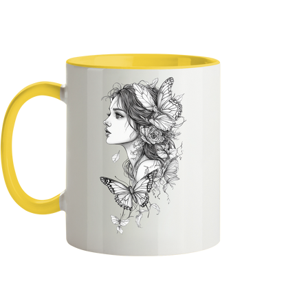 Schmetterlings Träume Trinkgefässe  - Tasse zweifarbig