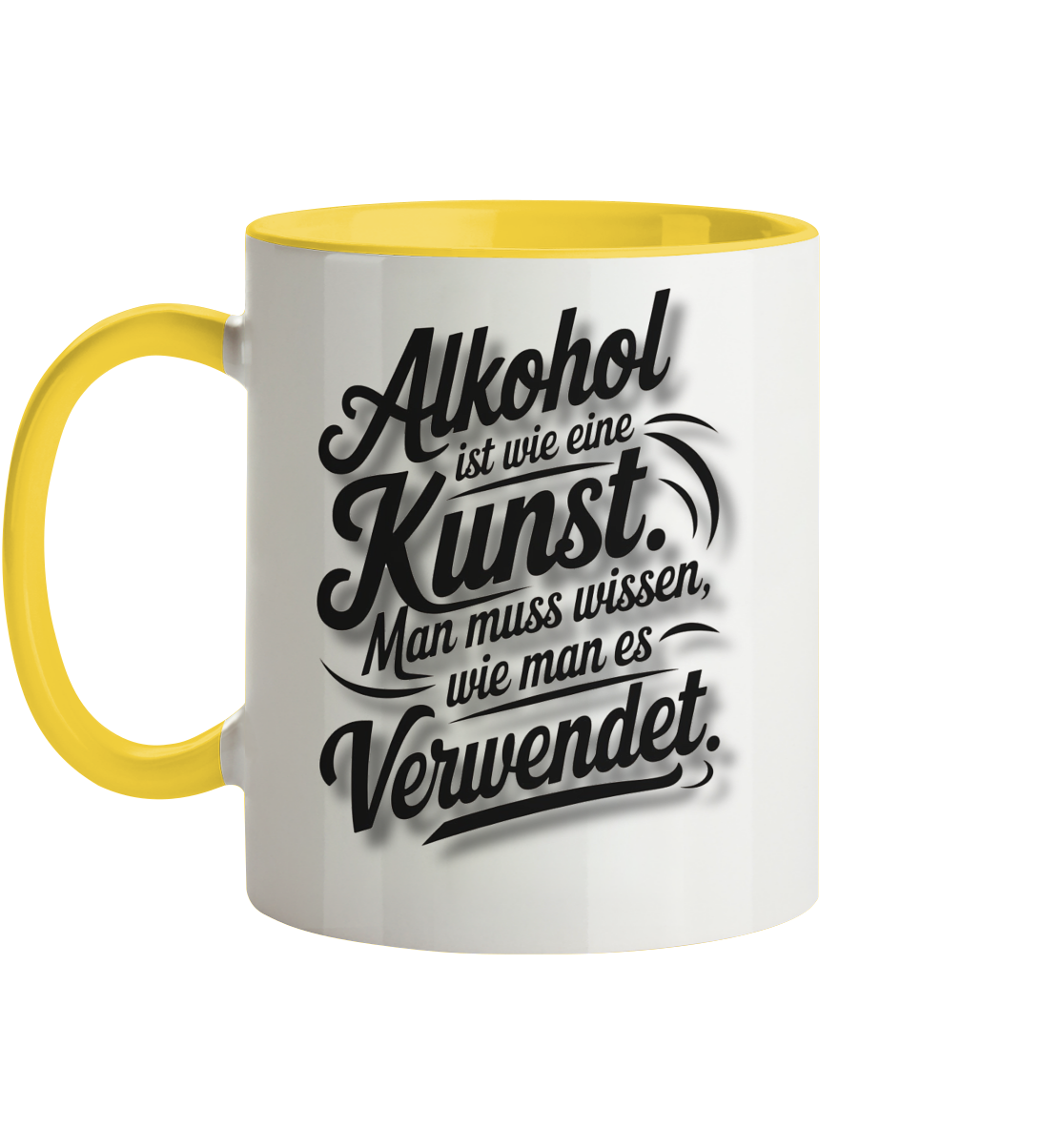 Alkohol ist wie Kunst Tasse - Tasse zweifarbig