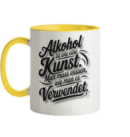 Alkohol ist wie Kunst Tasse - Tasse zweifarbig