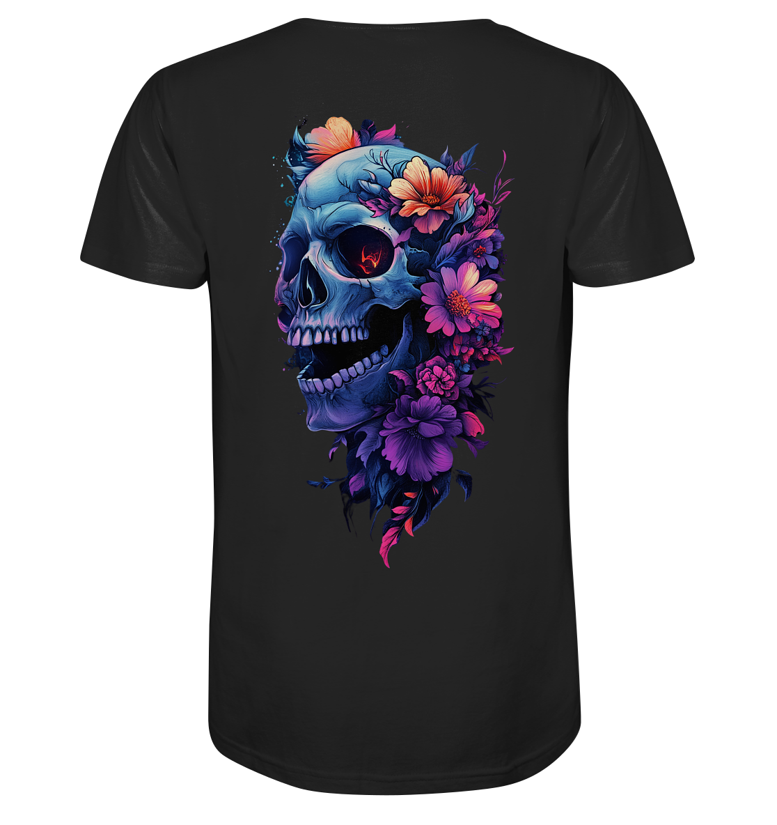 Totenkopfs Blüte  - V-Neck Shirt