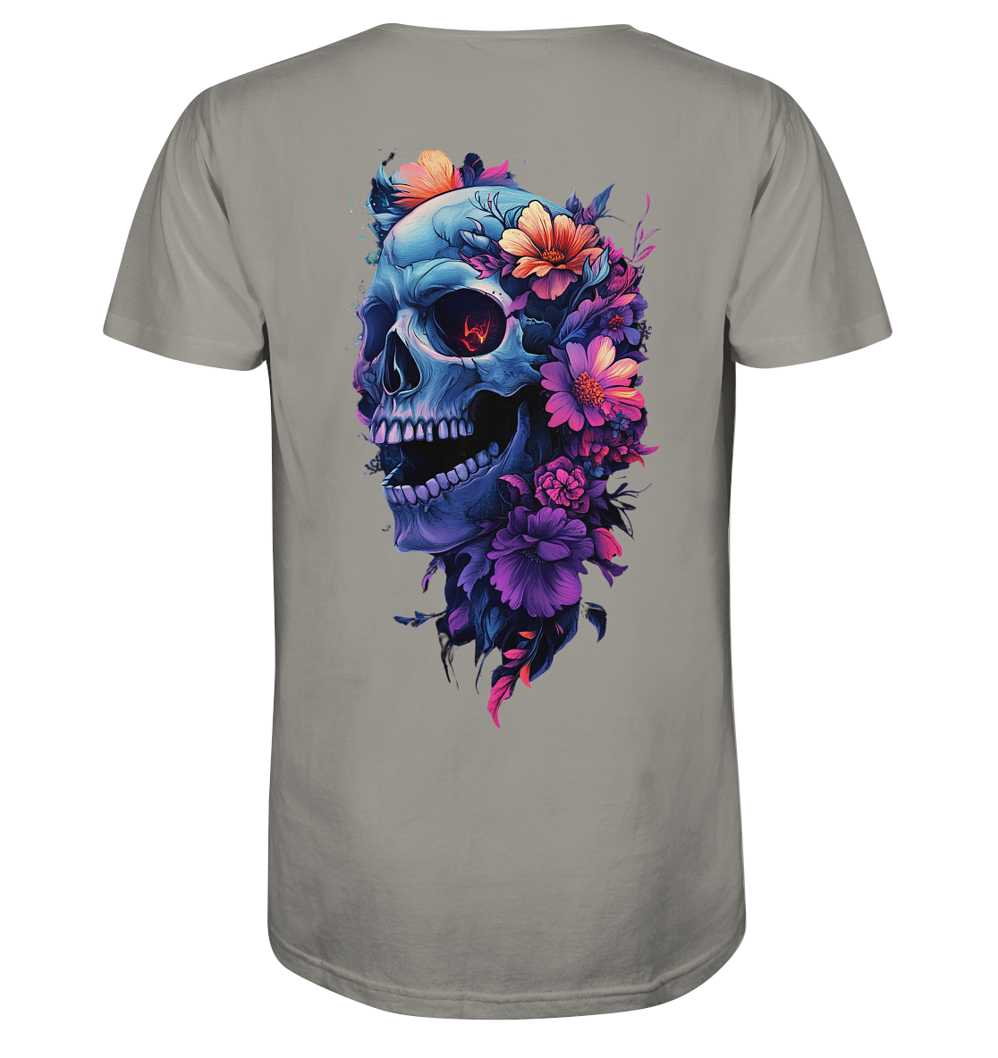 Totenkopfs Blüte  - V-Neck Shirt