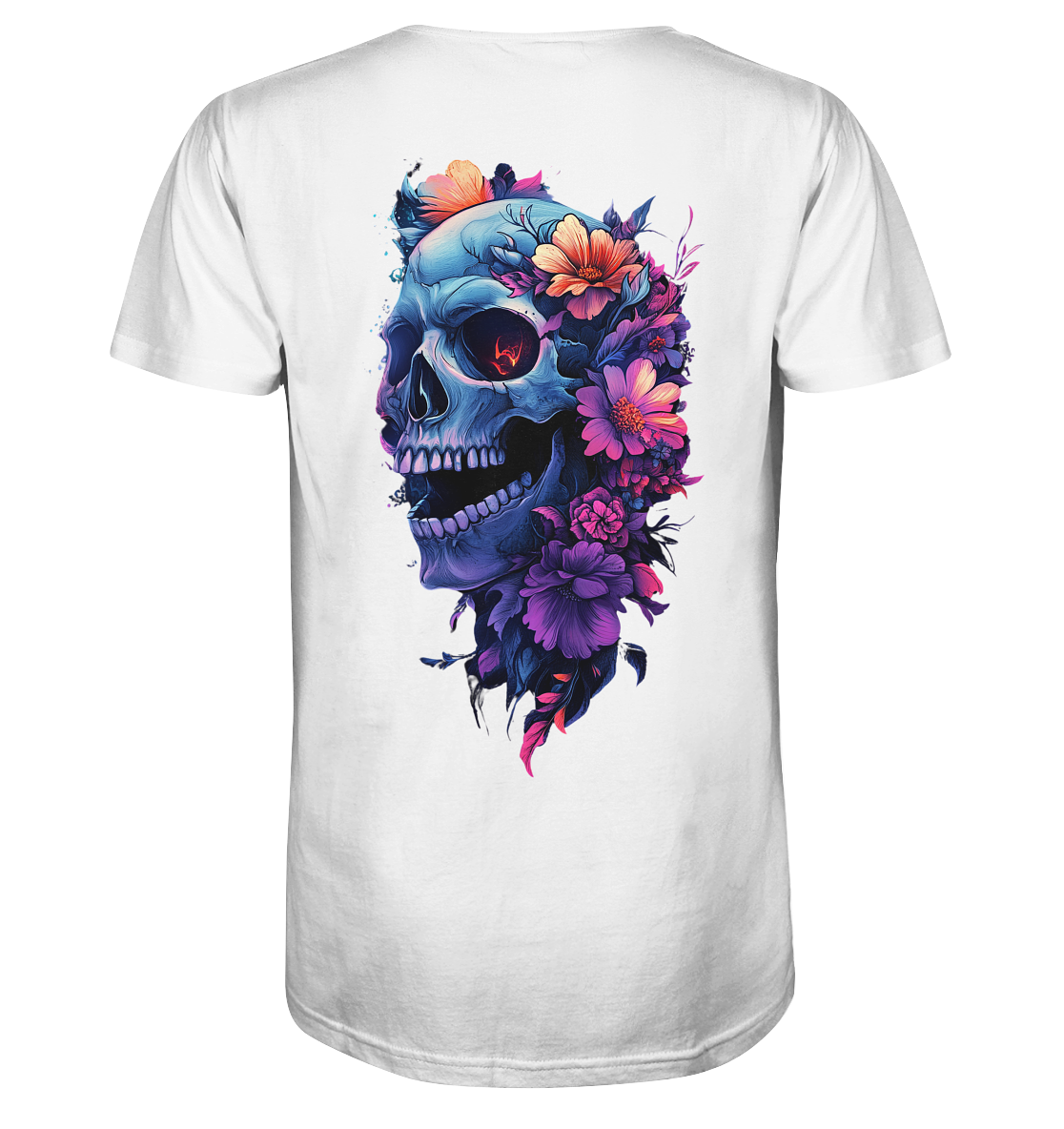 Totenkopfs Blüte  - V-Neck Shirt