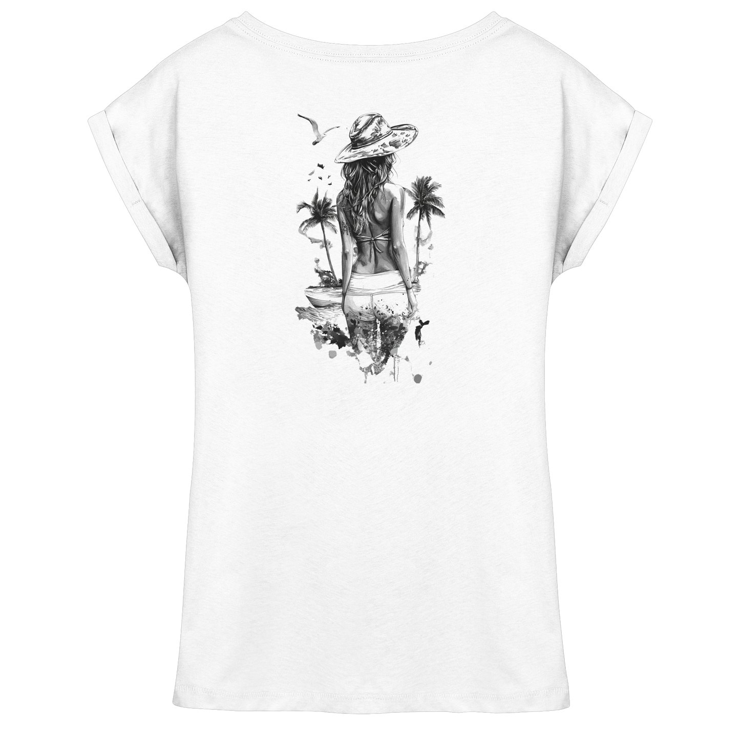 Sommer Vibes - Womens Extended Shoulder T-Shirt