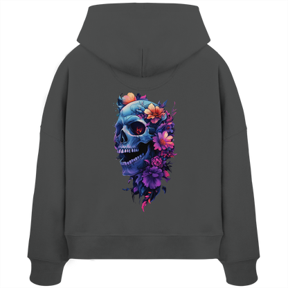 Totenkopfs Blüte  - Womens Organic Boxcut Hoodie