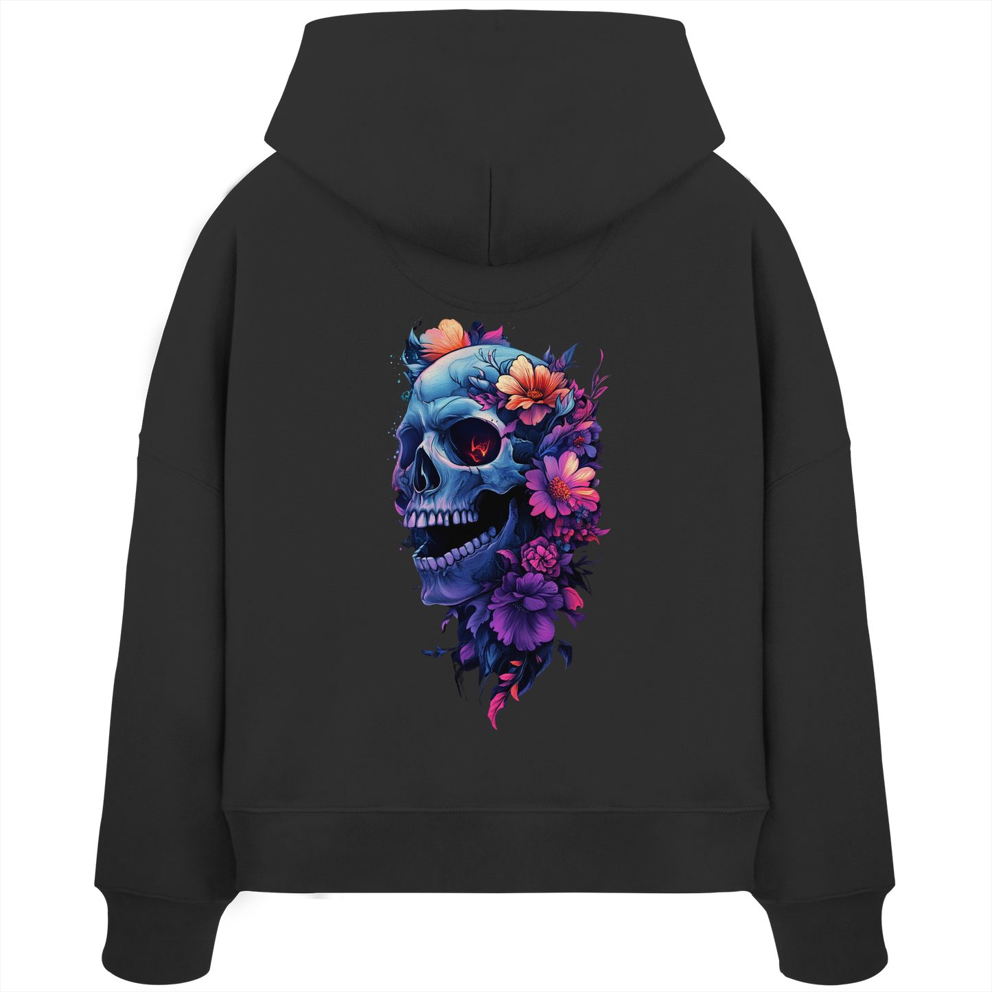 Totenkopfs Blüte  - Womens Organic Boxcut Hoodie