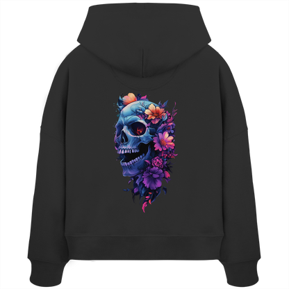 Totenkopfs Blüte  - Womens Organic Boxcut Hoodie