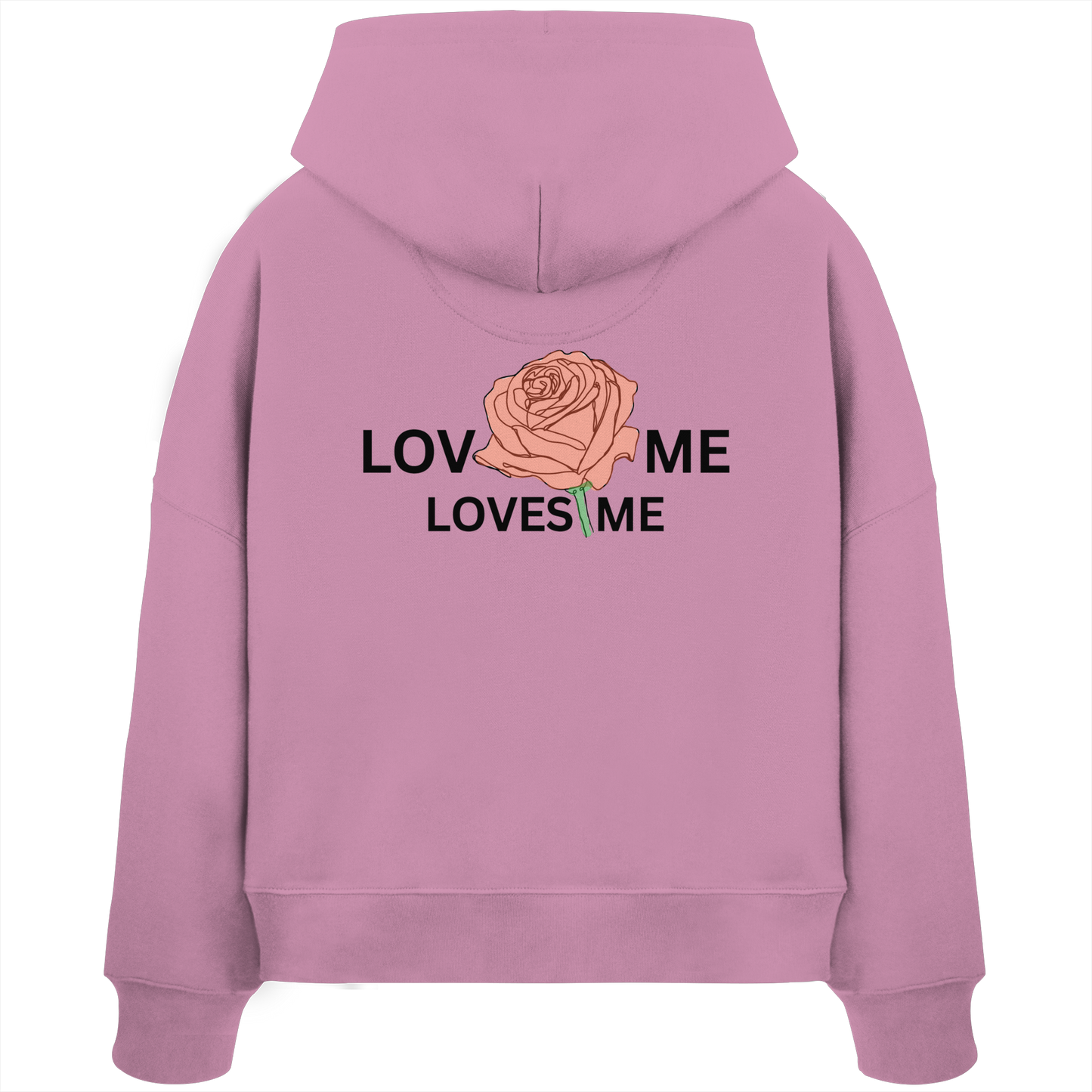 LOVES ME (Rote Rose) - Womens Organic Boxcut Hoodie