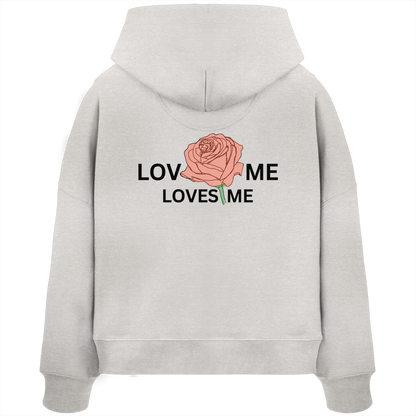 LOVES ME (Rote Rose) - Womens Organic Boxcut Hoodie