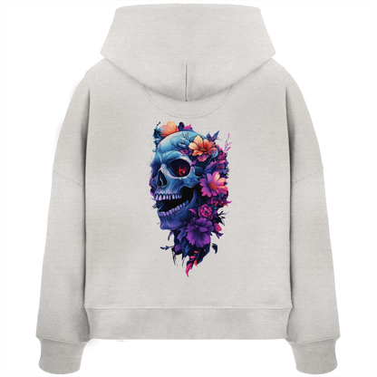 Totenkopfs Blüte  - Womens Organic Boxcut Hoodie