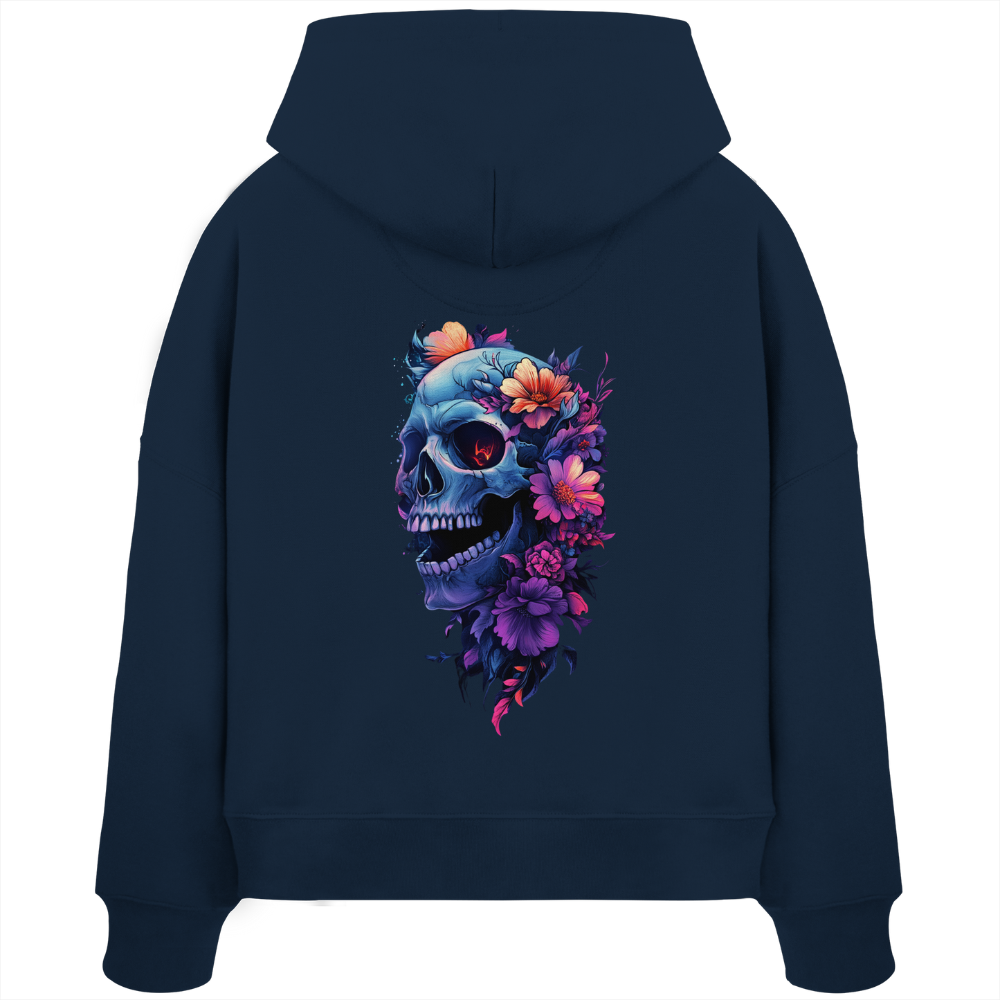Totenkopfs Blüte  - Womens Organic Boxcut Hoodie