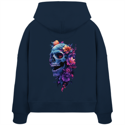 Totenkopfs Blüte  - Womens Organic Boxcut Hoodie
