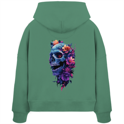 Totenkopfs Blüte  - Womens Organic Boxcut Hoodie