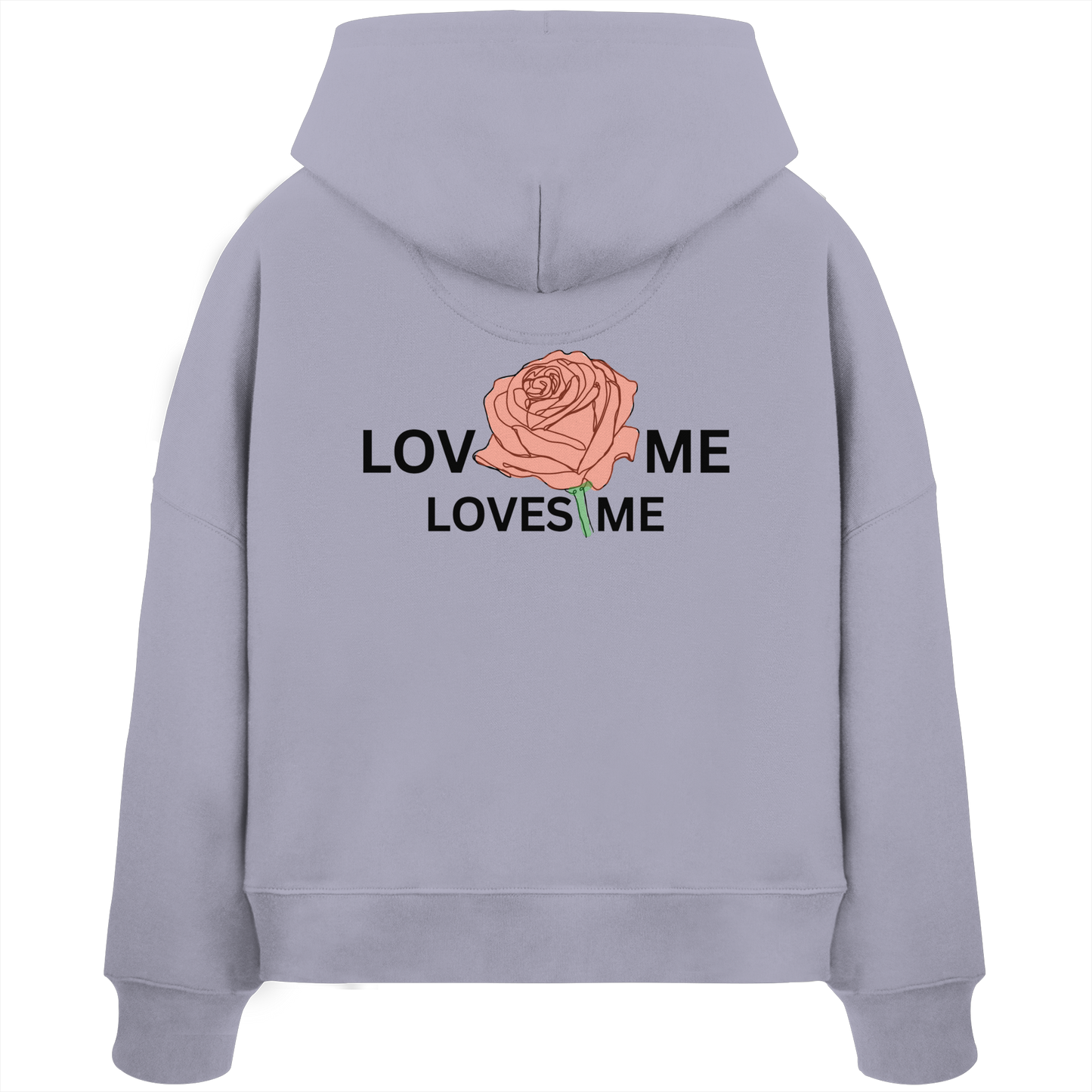 LOVES ME (Rote Rose) - Womens Organic Boxcut Hoodie
