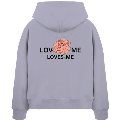 LOVES ME (Rote Rose) - Womens Organic Boxcut Hoodie