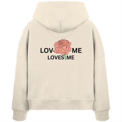 LOVES ME (Rote Rose) - Womens Organic Boxcut Hoodie