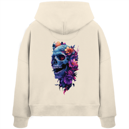 Totenkopfs Blüte  - Womens Organic Boxcut Hoodie