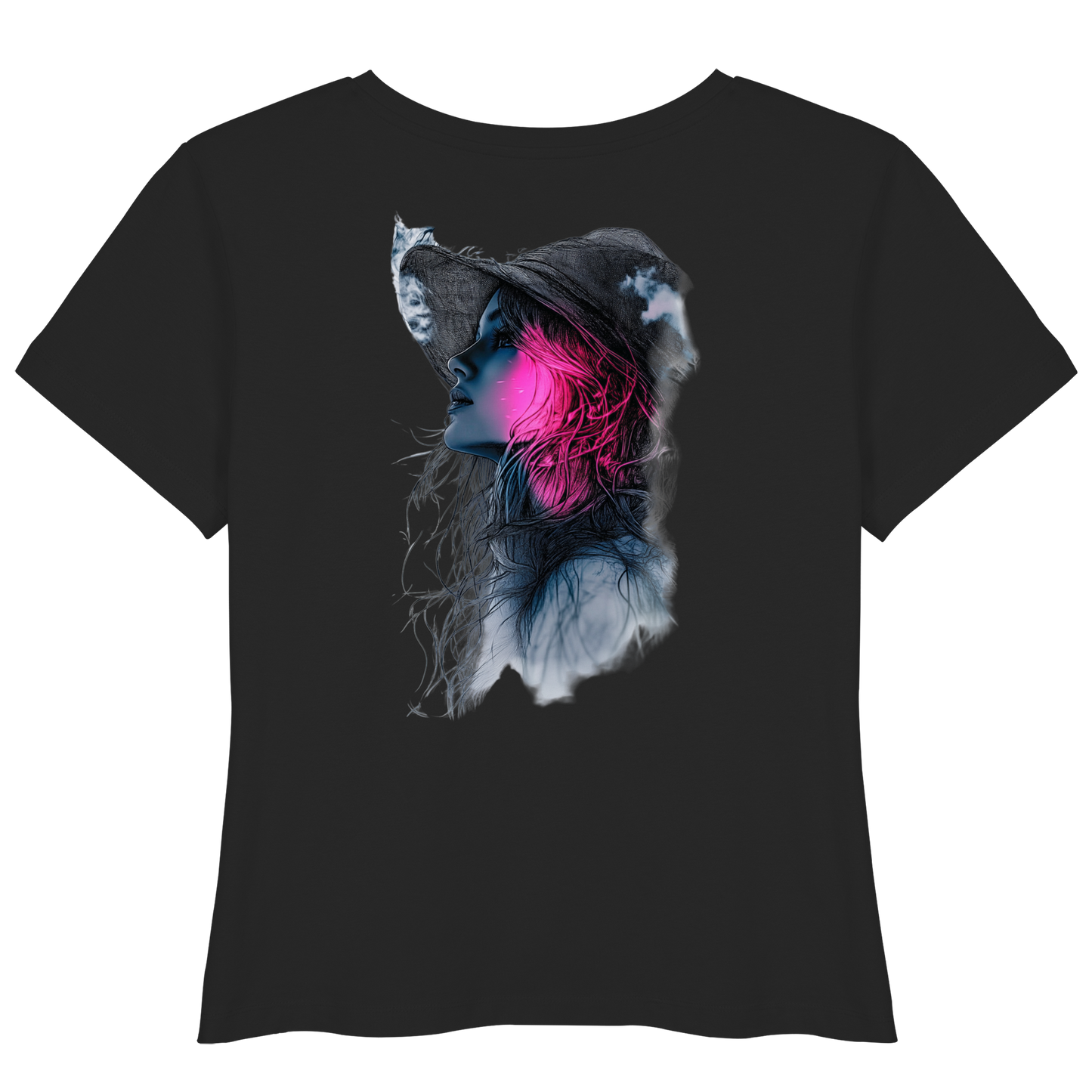 Frau nur Rücken Druck - Womens Organic Lightweight T-Shirt
