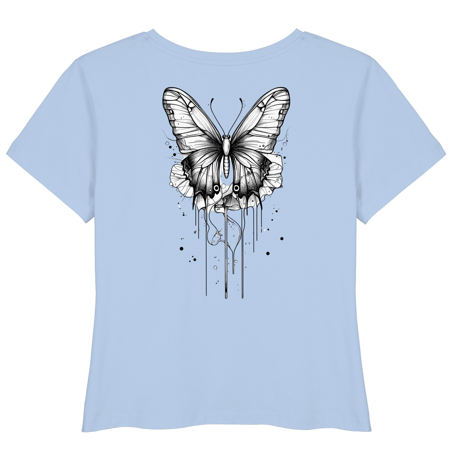 Schmetterlings Träume nur Rücken Druck - Womens Organic Lightweight T-Shirt