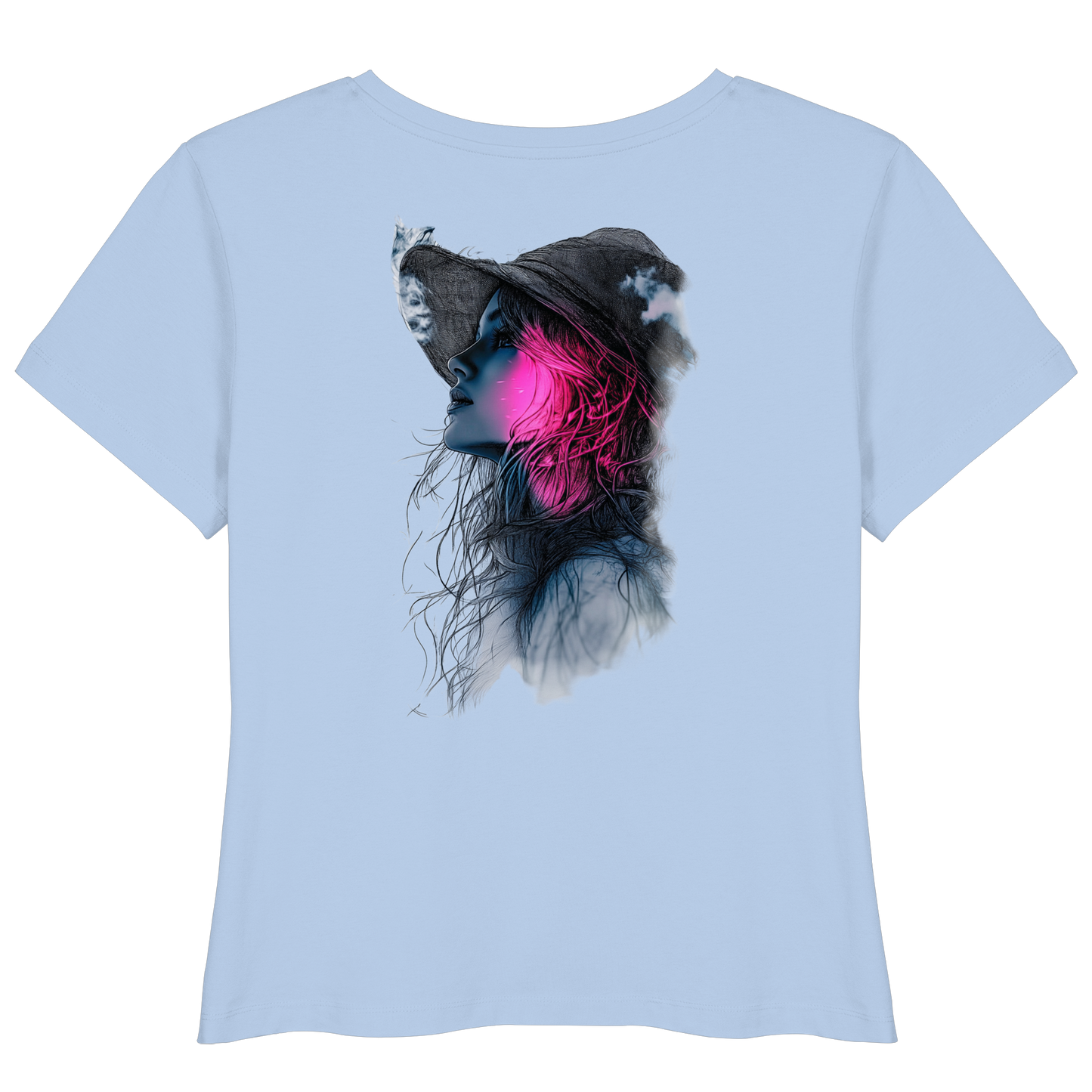 Frau nur Rücken Druck - Womens Organic Lightweight T-Shirt