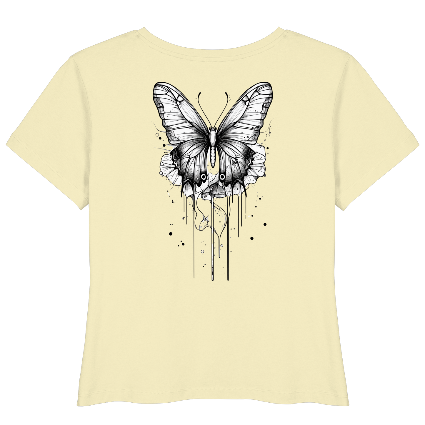 Schmetterlings Träume nur Rücken Druck - Womens Organic Lightweight T-Shirt