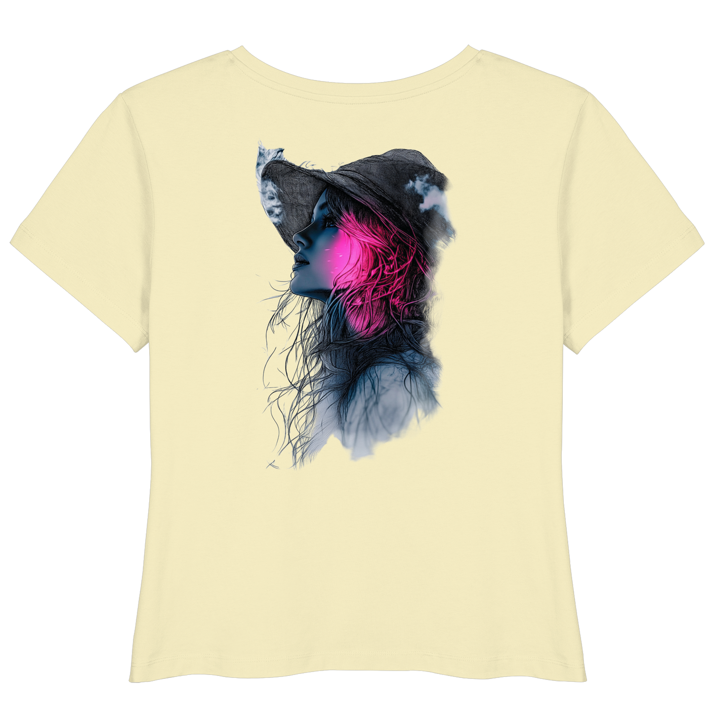 Frau nur Rücken Druck - Womens Organic Lightweight T-Shirt