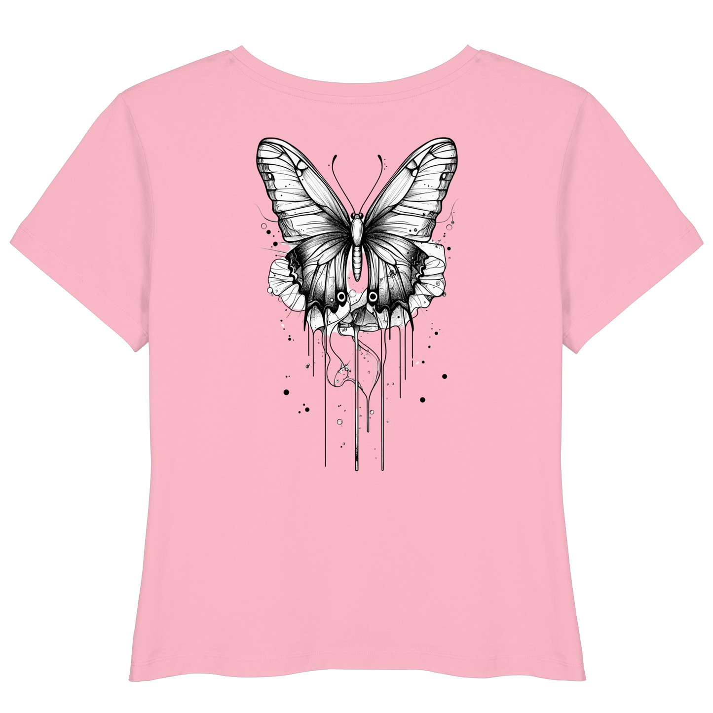 Schmetterlings Träume nur Rücken Druck - Womens Organic Lightweight T-Shirt