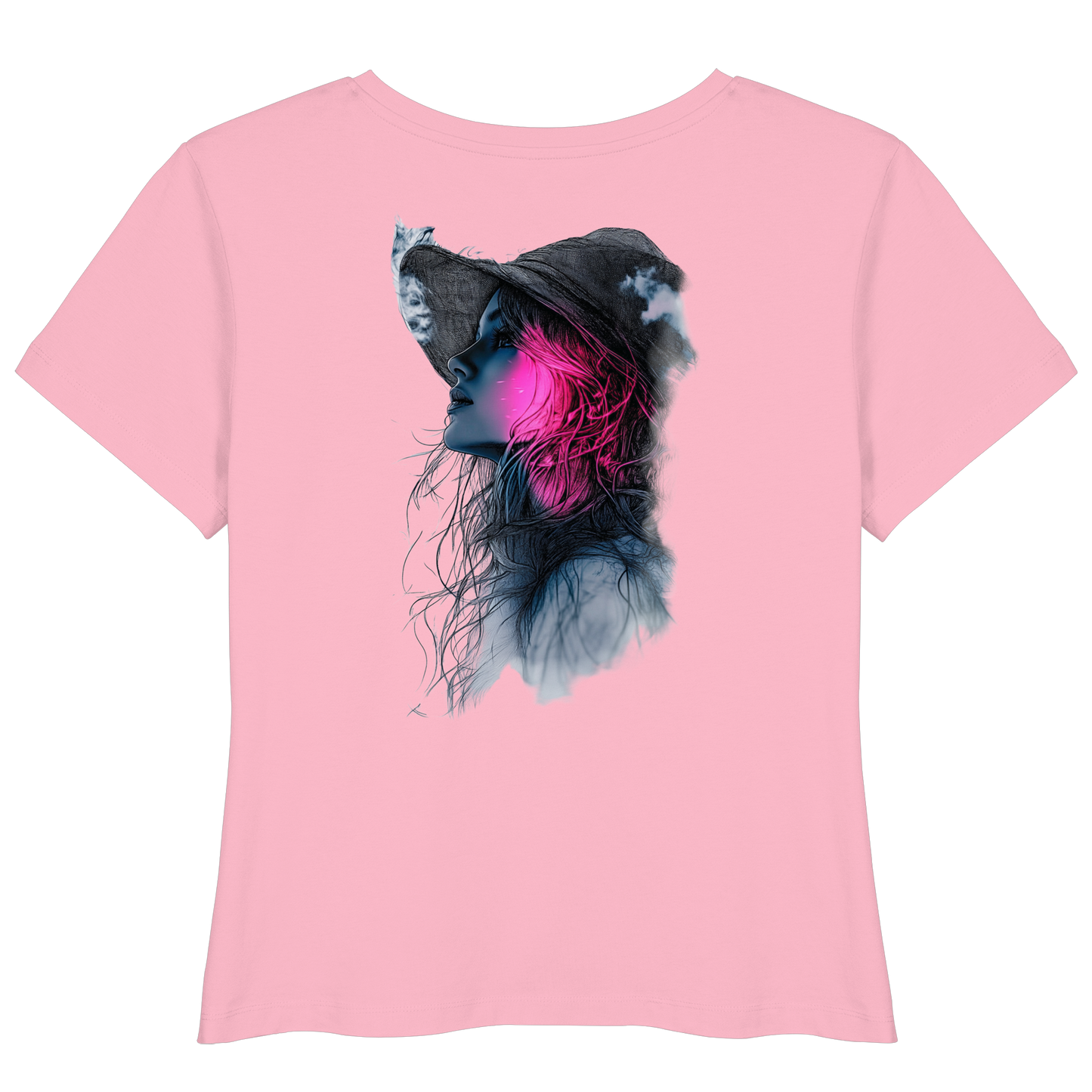 Frau nur Rücken Druck - Womens Organic Lightweight T-Shirt