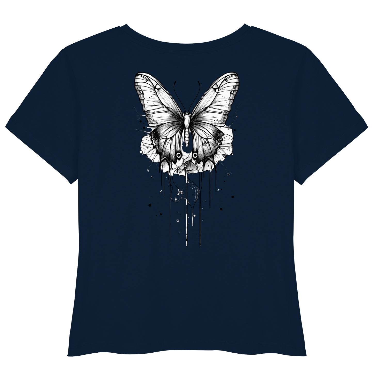 Schmetterlings Träume nur Rücken Druck - Womens Organic Lightweight T-Shirt