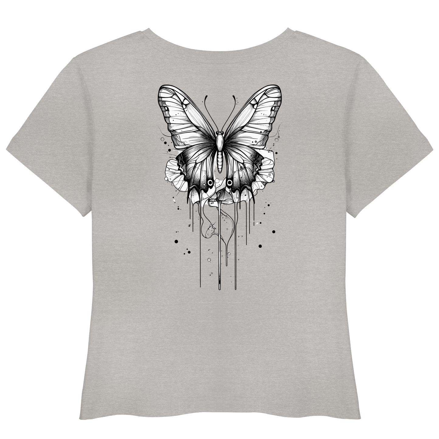 Schmetterlings Träume nur Rücken Druck - Womens Organic Lightweight T-Shirt