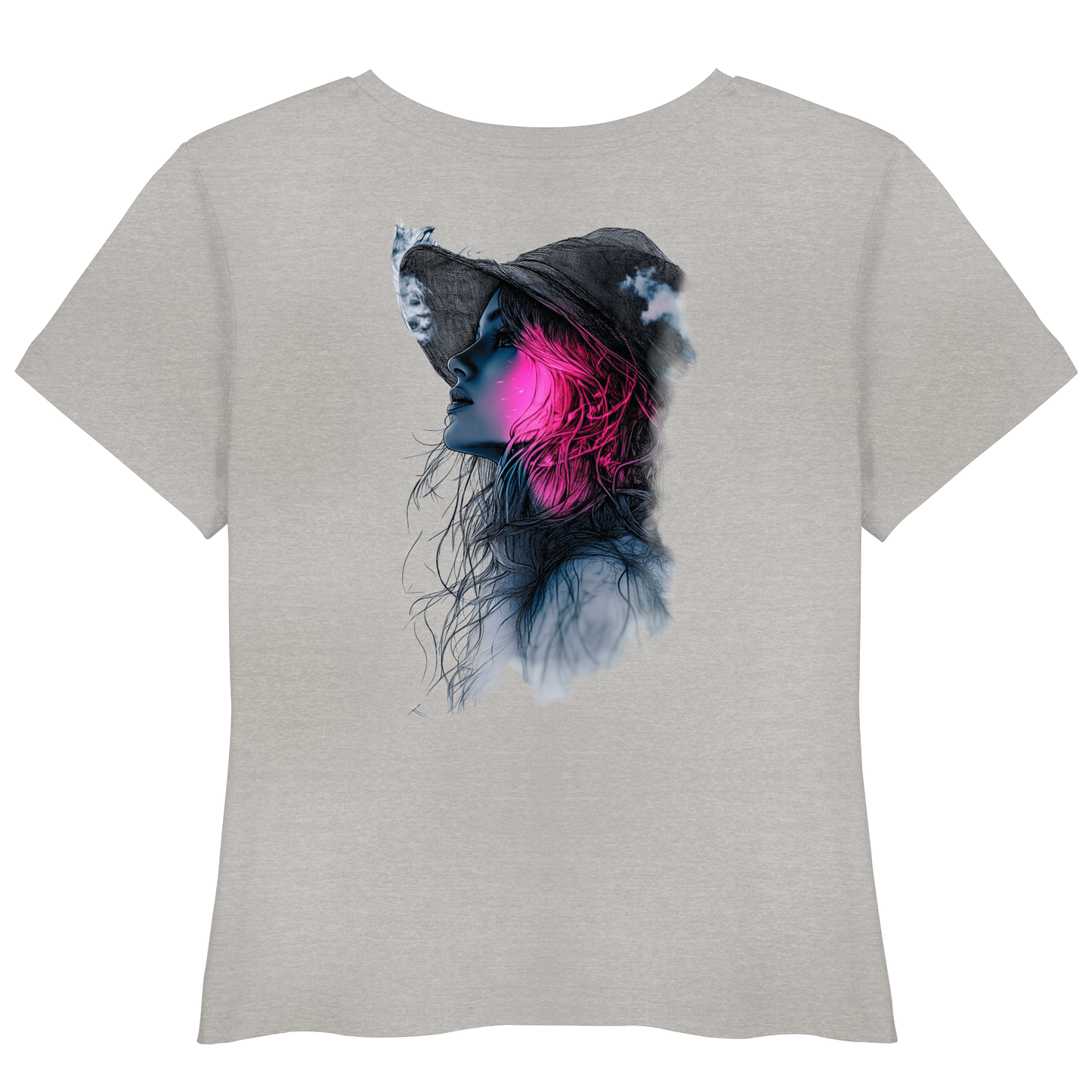 Frau nur Rücken Druck - Womens Organic Lightweight T-Shirt