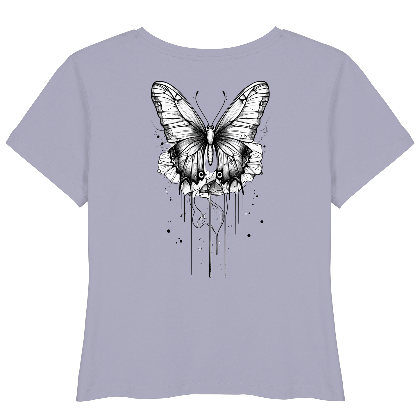 Schmetterlings Träume nur Rücken Druck - Womens Organic Lightweight T-Shirt