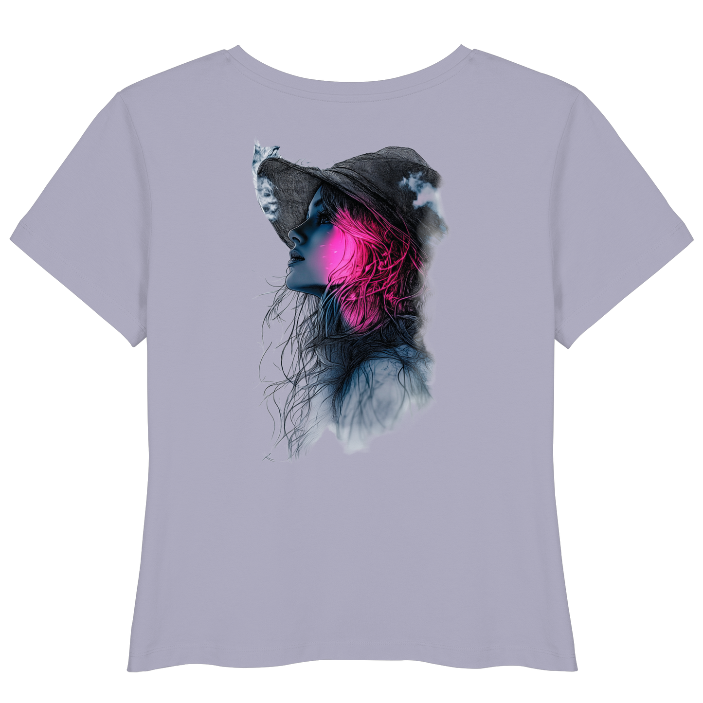 Frau nur Rücken Druck - Womens Organic Lightweight T-Shirt