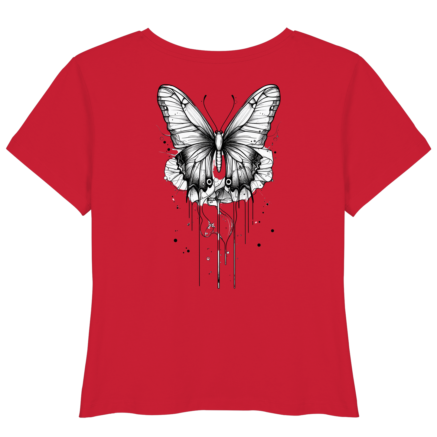 Schmetterlings Träume nur Rücken Druck - Womens Organic Lightweight T-Shirt