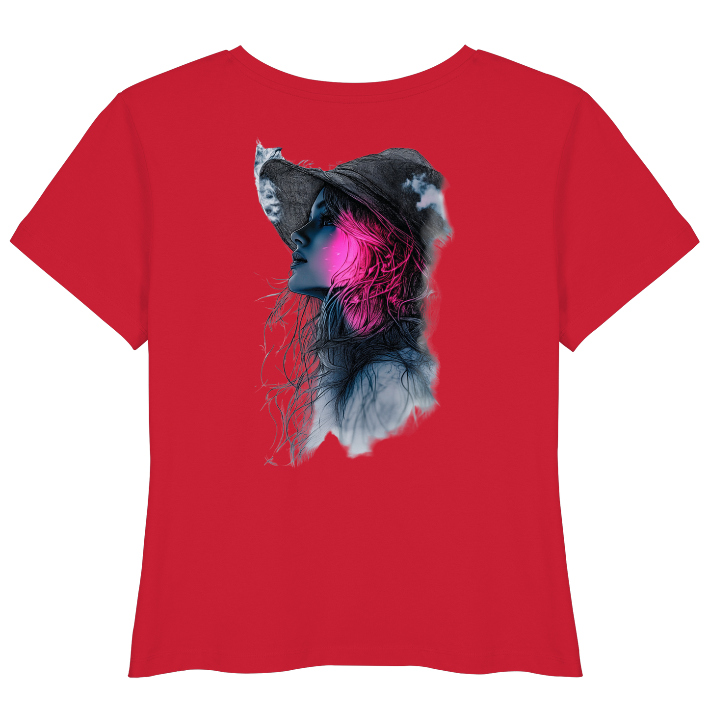 Frau nur Rücken Druck - Womens Organic Lightweight T-Shirt