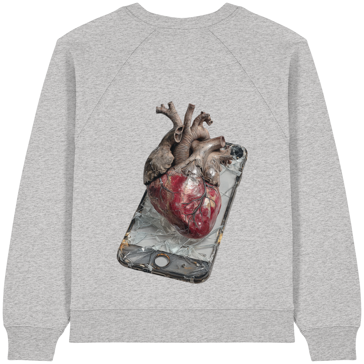 Social Media killed my Love - Womens Organic Raglan Sweatshirt
