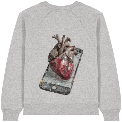 Social Media killed my Love - Womens Organic Raglan Sweatshirt