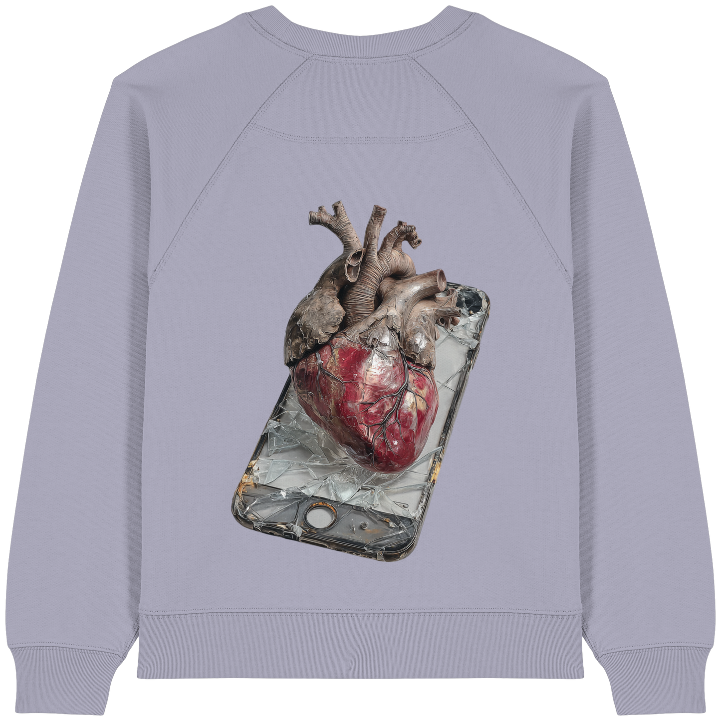 Social Media killed my Love - Womens Organic Raglan Sweatshirt