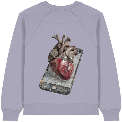 Social Media killed my Love - Womens Organic Raglan Sweatshirt