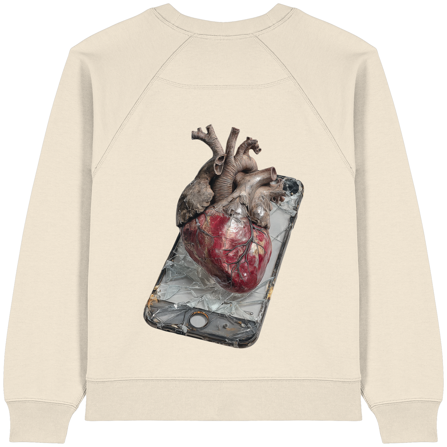 Social Media killed my Love - Womens Organic Raglan Sweatshirt