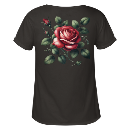 Broken Heart Black - Womens Roll-Up T-Shirt