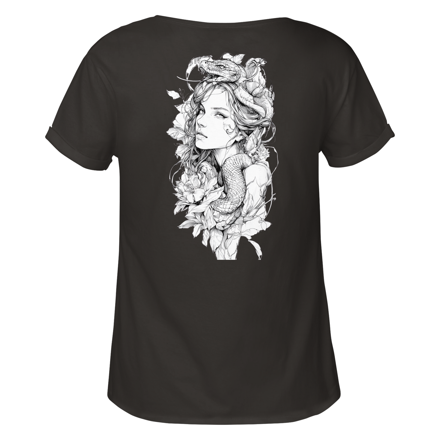 Schlangenkönigin  - Womens Roll-Up T-Shirt